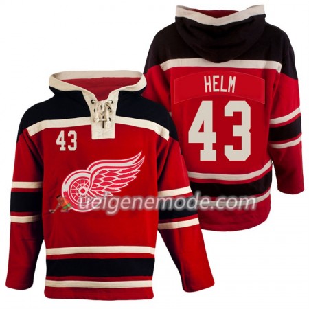 Herren Eishockey Detroit Red Wings Darren Helm 43 Rot Sawyer Hooded Sweatshirt